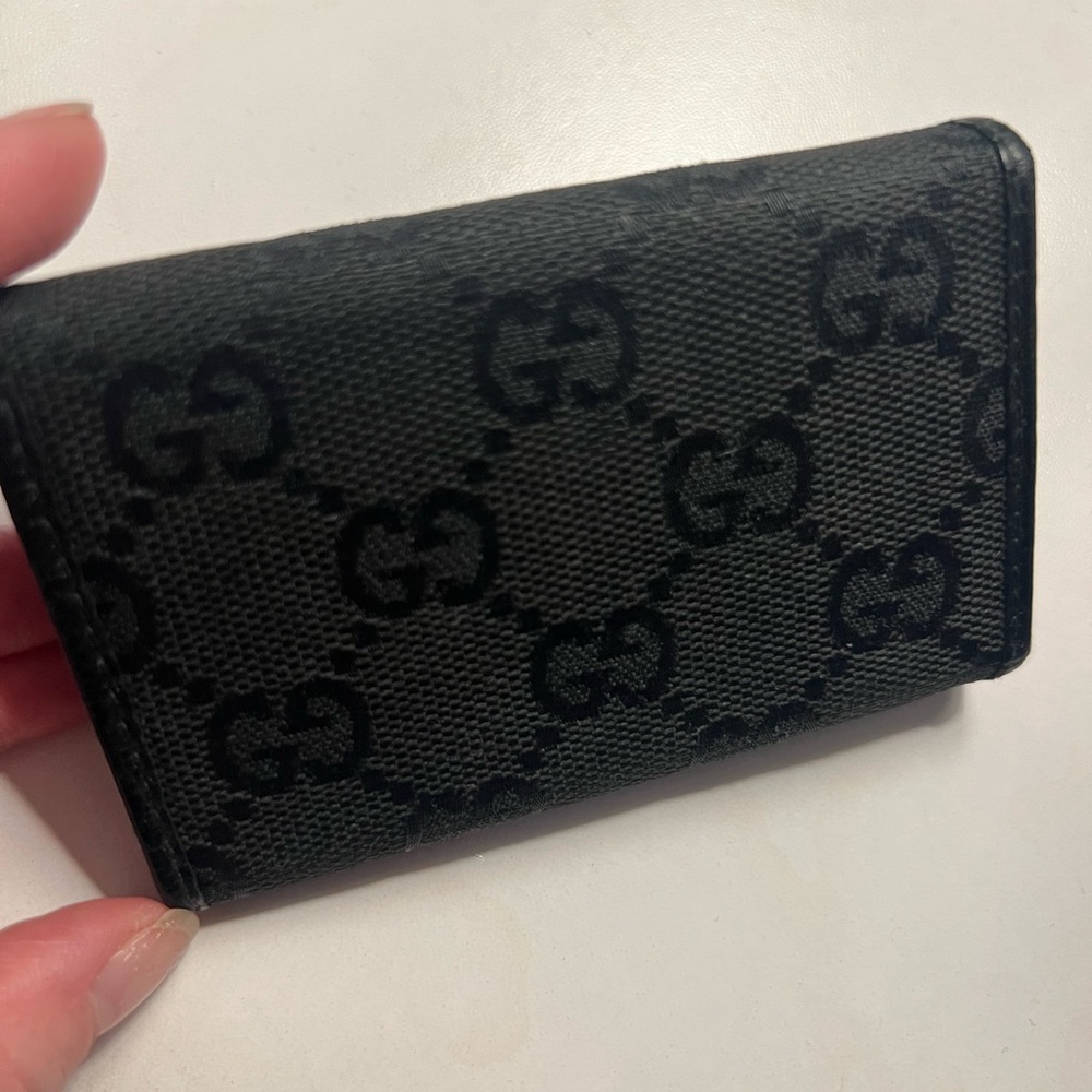 GUCCI Black Canvas Key Cles with Bamboo Accent - Picture 2 of 5